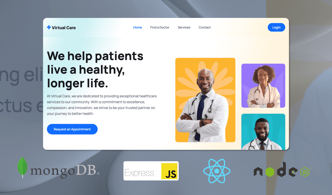 Proud to Build My First Full-Stack Web App - Virtual Care 🏥